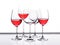 Wine glass set of five piece.