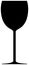 Wine glass silhouette. Vector freight symbol