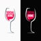 Wine glass social media concept background