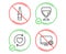 Wine glass, Update relationships and Beer bottle icons set. Monitor settings sign. Vector