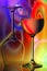 Wine Glasses Vivid Background
