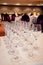 Wine Glasses at a Wedding Function