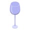 Wine glassware icon, isometric style