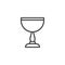 Wine goblet line icon