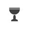 Wine goblet vector icon