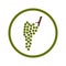 Wine grapes icon in green circle