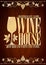Wine house menu. Best red and white fine wines. Wood background