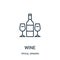 wine icon vector from tipical spanish collection. Thin line wine outline icon vector illustration. Linear symbol for use on web