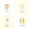 Wine labels templates. Different wine and vineyard design elements