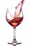 wine liquid party red alcohol gradient background closeup drink glass liqueur. Generative AI.