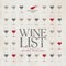 Wine List Menu template.