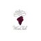 Wine logo concept. Wine store or restaurant logo, Grapes and curl isolated, on light background