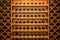 Wine. Luxury home wine cellar. Bottles of wine stacked end on in a large wine rack in a winery. horizontally, diagonal Wine Rack