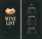 Wine menu