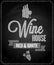 Wine menu design chalkboard background