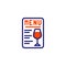 Wine menu line icon