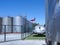 Wine metallic fermentation tanks. Chile