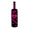 Wine is my Valentine- Wine bottle typography design with  pink hearts.