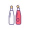 Wine oxidation RGB color icon