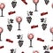 Wine pattern. Alcohol seamless background with wineglasses