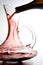 Wine pouring into decanter