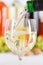 Wine pouring glass bottle white pour portrait format