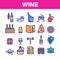 Wine Product Color Elements Vector Icons Set