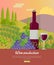 Wine Production Banner. Poster for Red Vine