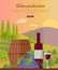 Wine Production Banner. Poster for Red Vine