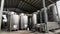 Wine production facility with tanks