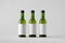 Wine Quarter Mini Bottle Mock-Up - Three Bottles. Blank Label