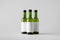 Wine Quarter Mini Bottle Mock-Up - Three Bottles. Blank Label