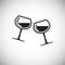 Wine related icon on background for graphic and web design. Simple vector sign. Internet concept symbol for website