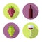 Wine set. Winemaking products in flat style.
