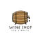 Wine shop logo design, barrel sketch