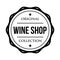 Wine shop logo vintage isolated label