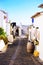 Wine Shop, Travel Portugal, Alentejo Typical Colorful Quaint Narrow Street