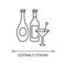 Wine and spirits pixel perfect linear icon