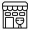 Wine street shop icon outline vector. Cellar bottle