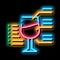 wine structure neon glow icon illustration