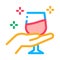 Wine testing icon vector outline illustration