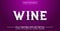 Wine text editable text effect