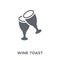 Wine toast icon from Drinks collection.