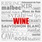 WINE VARIETALS Types word cloud collage