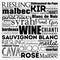 WINE VARIETALS Types word cloud collage, concept background