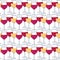 Wine Vector seamless pattern. Glass with red and white. Hand drawn wineglass illustrations isolated on white backgound.