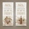 Wine and winemaking - grunge vintage banners