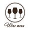 Wine, winery logo or icon, emblem. Label for menu design restaurant or cafe - vector