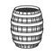 Wine Wooden Barrel Icon on White Background. Vector