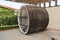 Wine wooden oak barrel photo